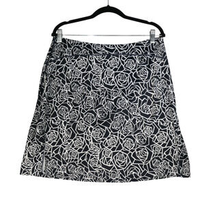 Stretchy Artsy Mini Skort Womens Size XXL Skirt Shorts Zippered Pocket Geometric